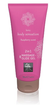 Massage & glidgelé 2i1 Raspberry Scent