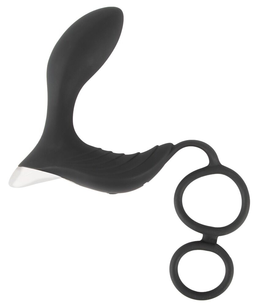 RC Prostata Vibrator med penis- och pungring